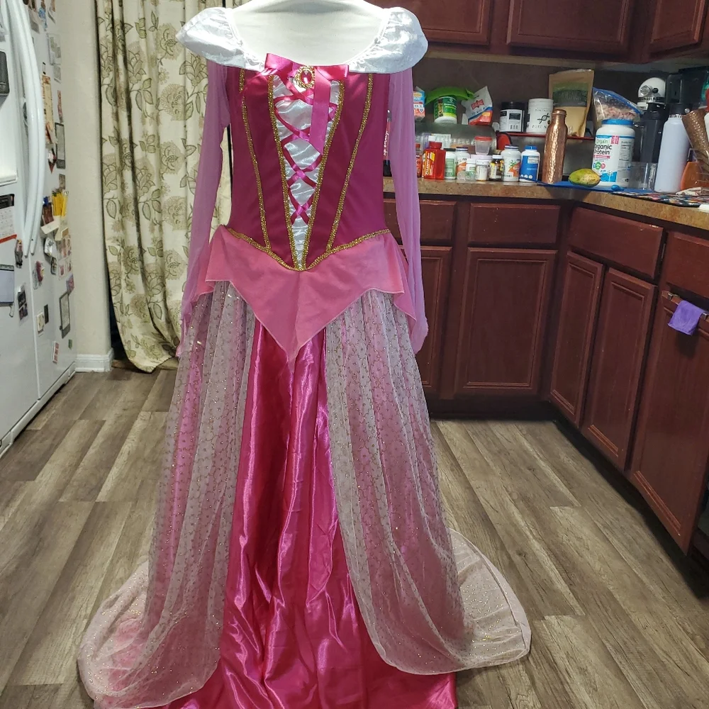Elegant Aurora Pink and Gold Women's Costume - Picture 4 of 4